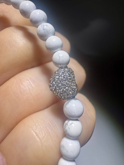 Gemstone bracelets 19.5 cm – Unisex, 4 mm beads, hematite highlights ✨