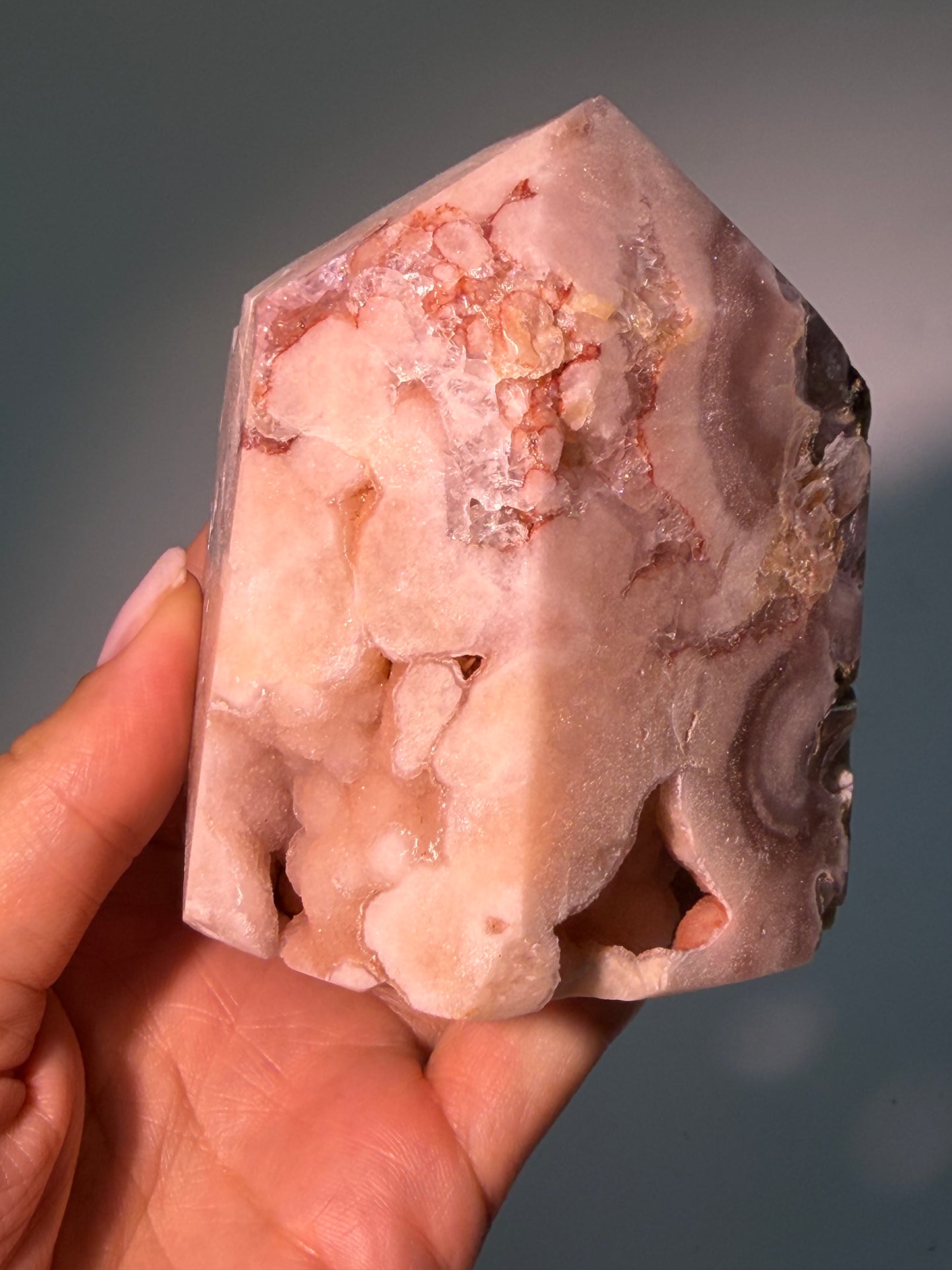 Pink Amethyst mit Bubble-Kristallisation – 8.8 cm | 537 g | Südbrasilien