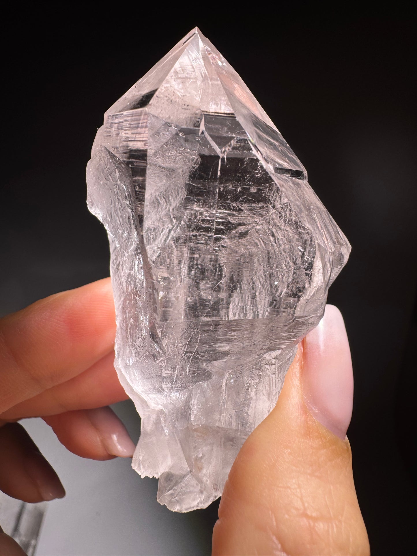 Ultraklare Himalaya-Quarzspitze 7 cm – Gletscherklar & Premium Edelstein