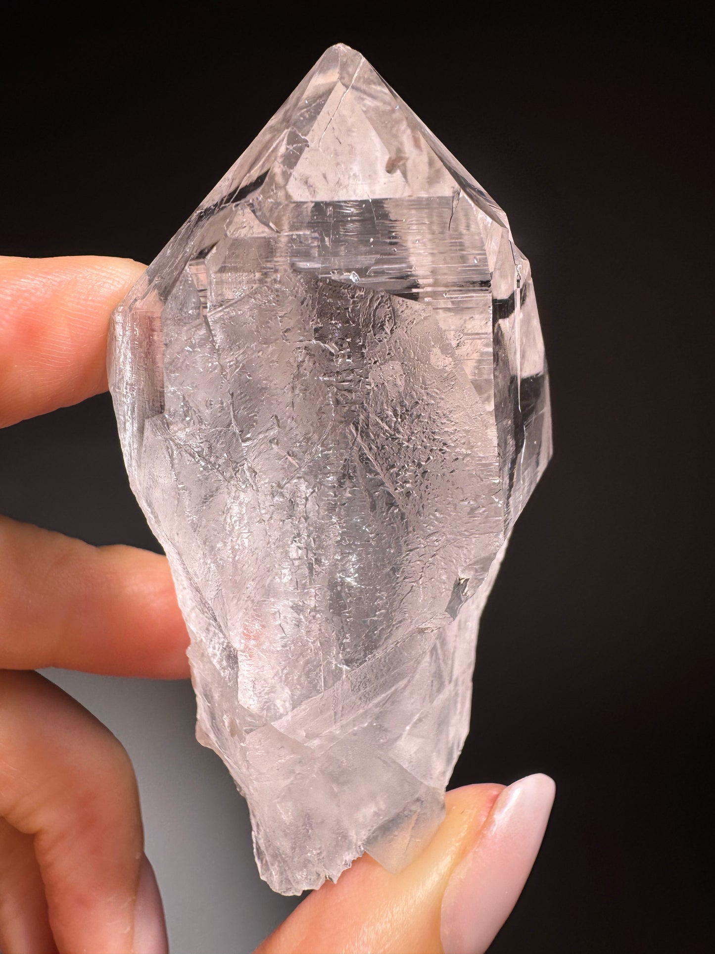 Ultraklare Himalaya-Quarzspitze 7 cm – Gletscherklar & Premium Edelstein
