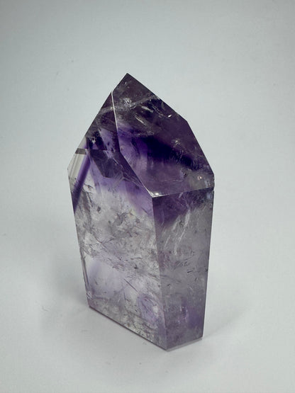 Pointe d'améthyste fantôme transparente - 7 cm, 126 g