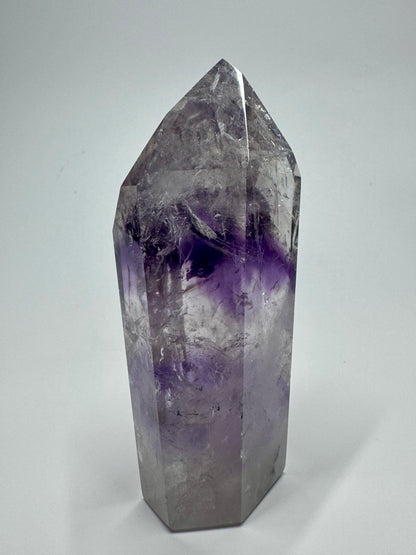 Pointe d'améthyste fantôme avec arc-en-ciel - 10 cm, 223 g