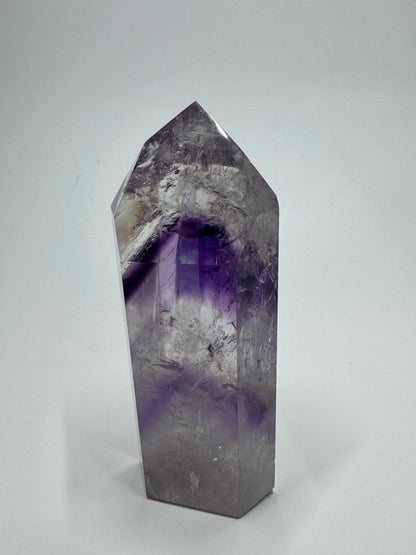 Pointe d'améthyste fantôme avec arc-en-ciel - 10 cm, 223 g