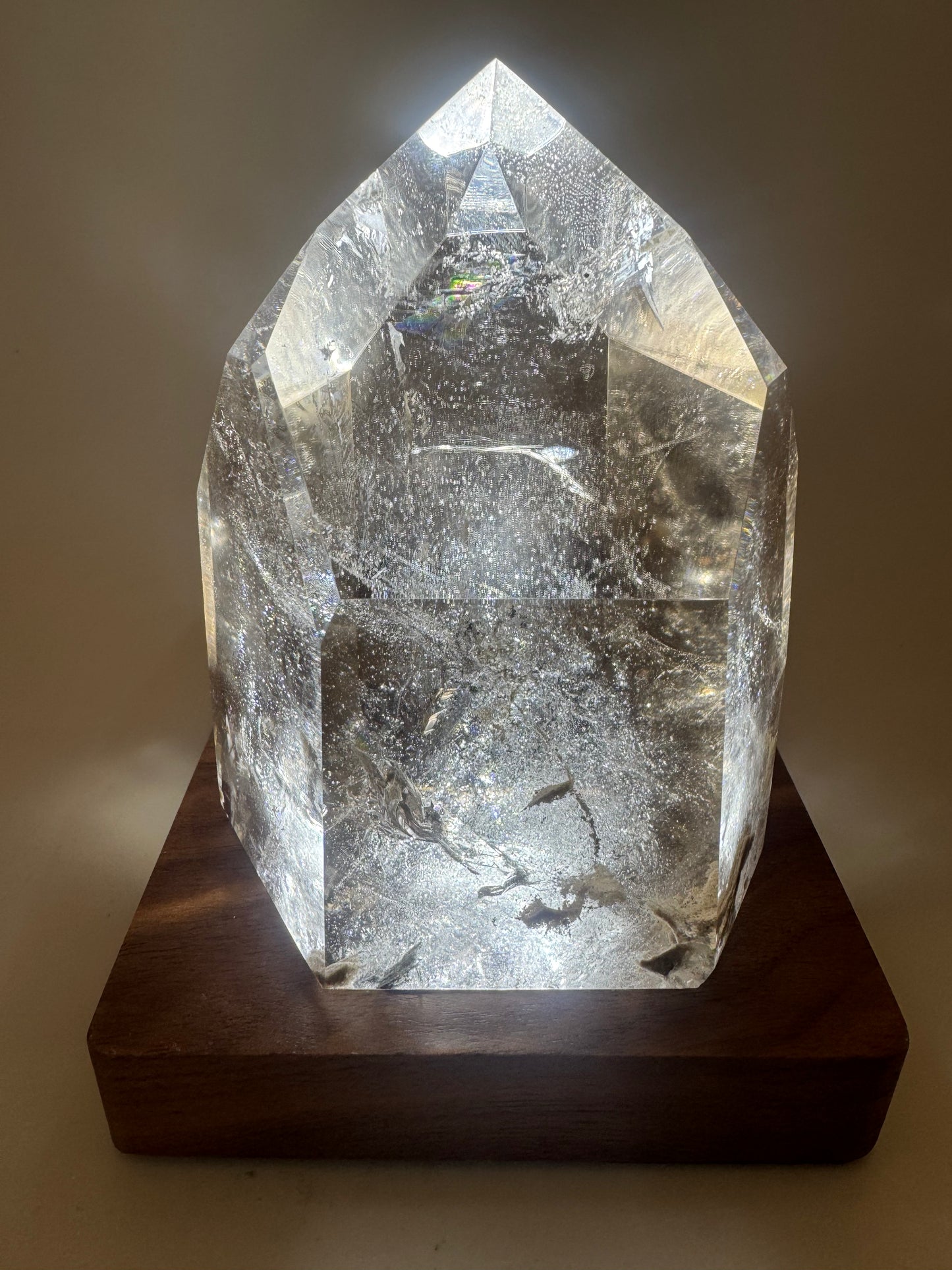 Rauchquarz Lemurian-Spitze mit Phantomen – 10.5 cm AAA Qualität aus Brasilien