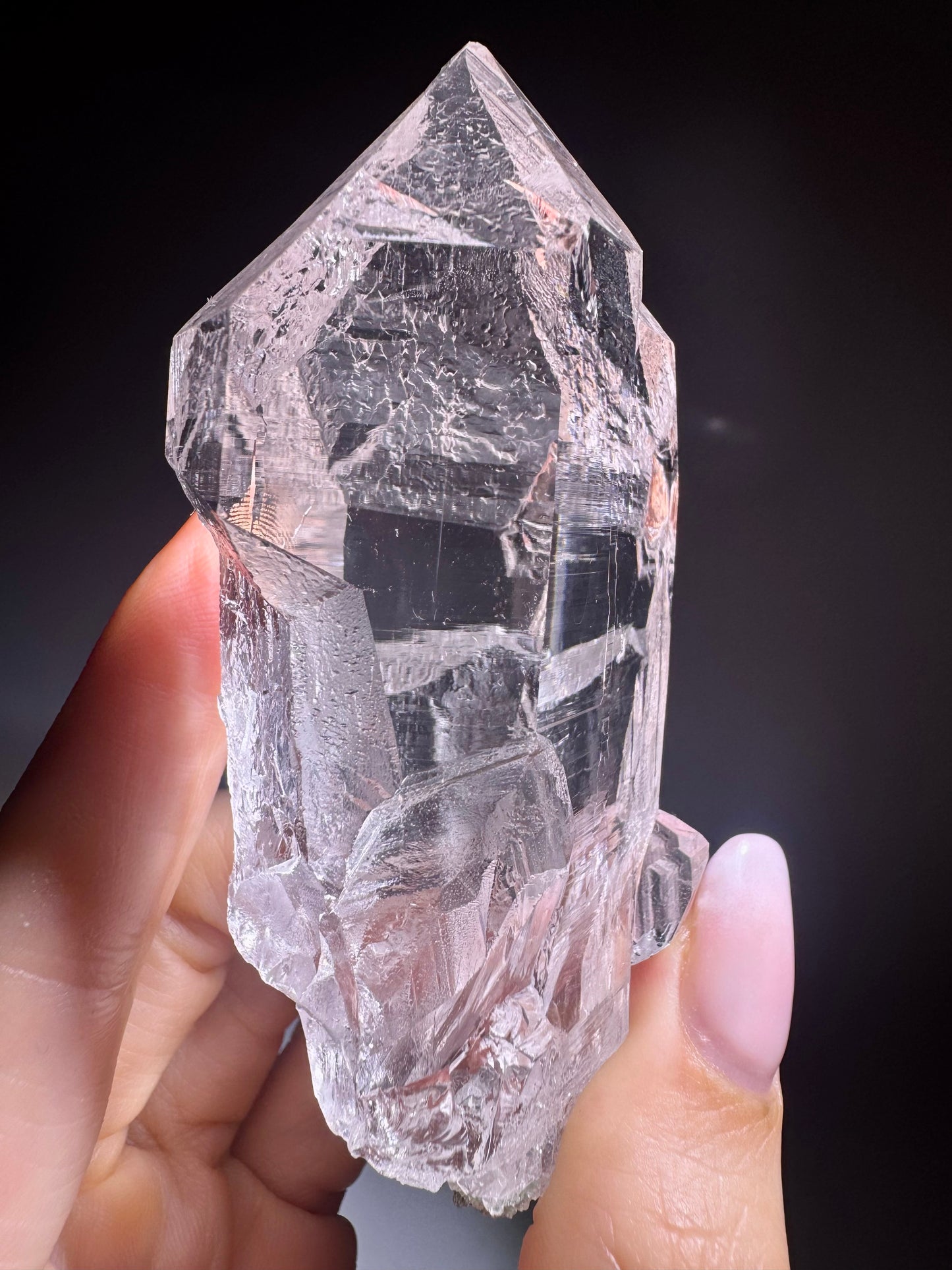 Premium Himalaya Bergkristall – 8.7 cm gläserne Hochgebirgsspitze