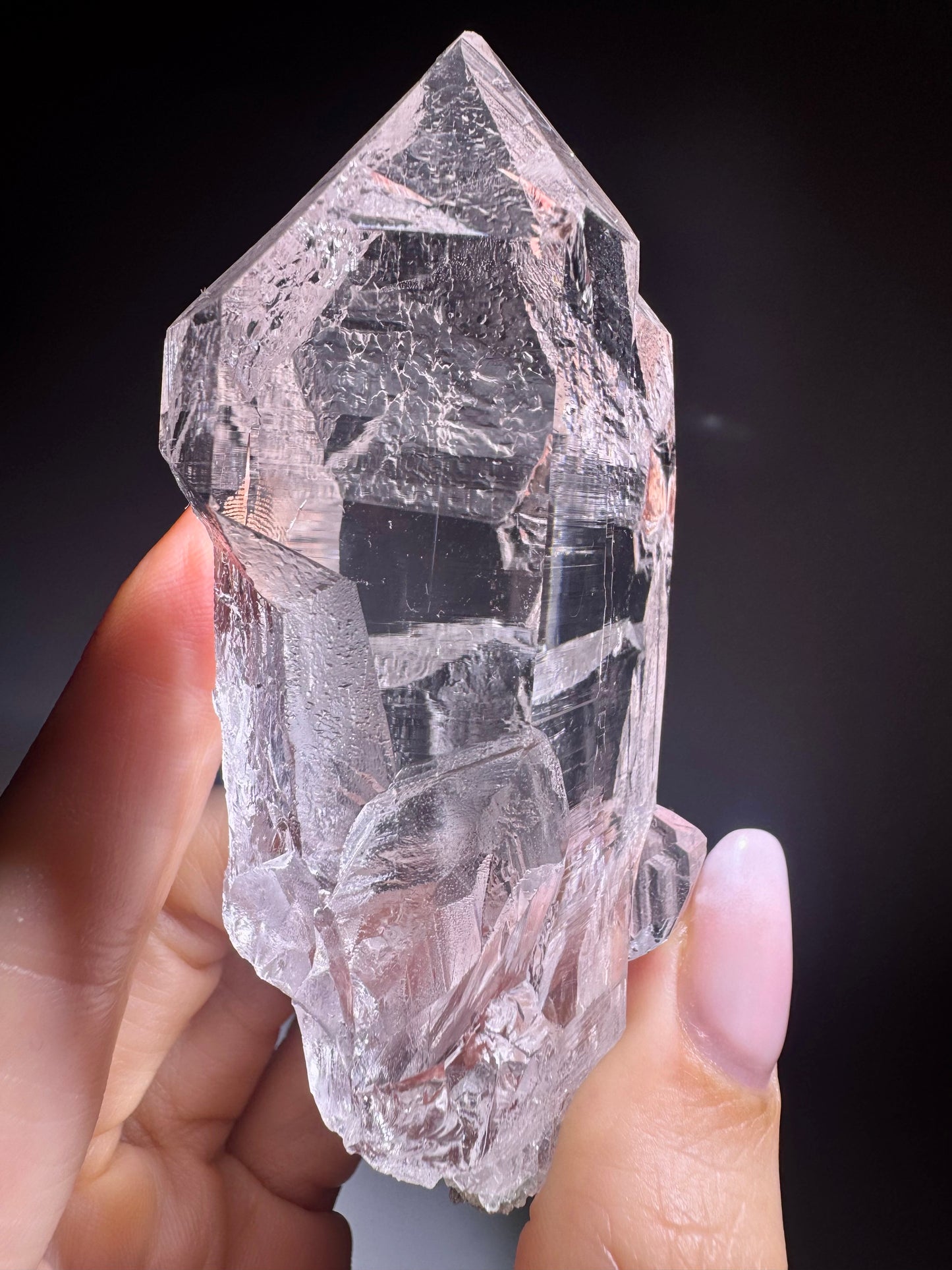 Premium Himalaya Bergkristall – 8.7 cm gläserne Hochgebirgsspitze