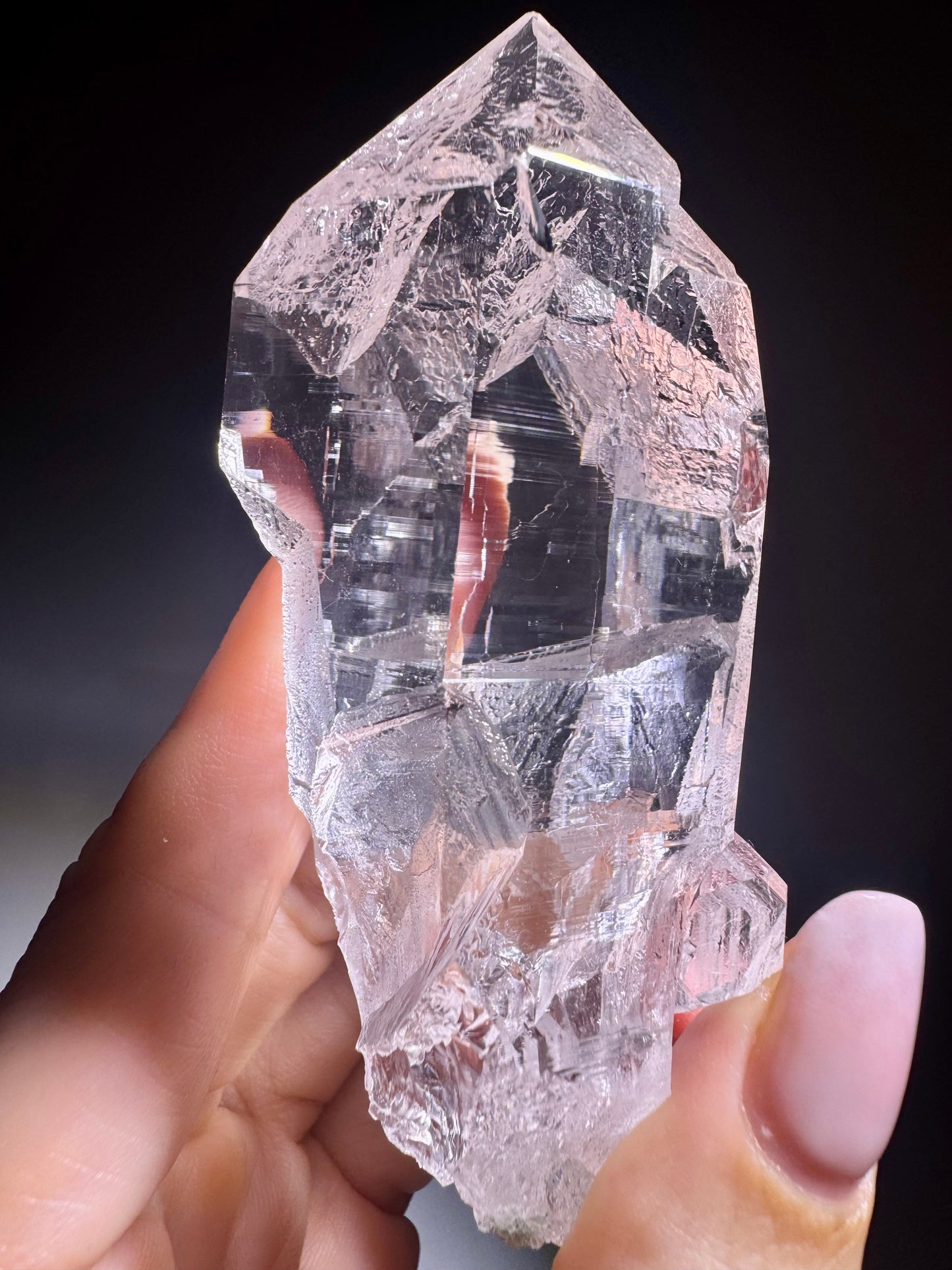 Premium Himalaya Bergkristall – 8.7 cm gläserne Hochgebirgsspitze