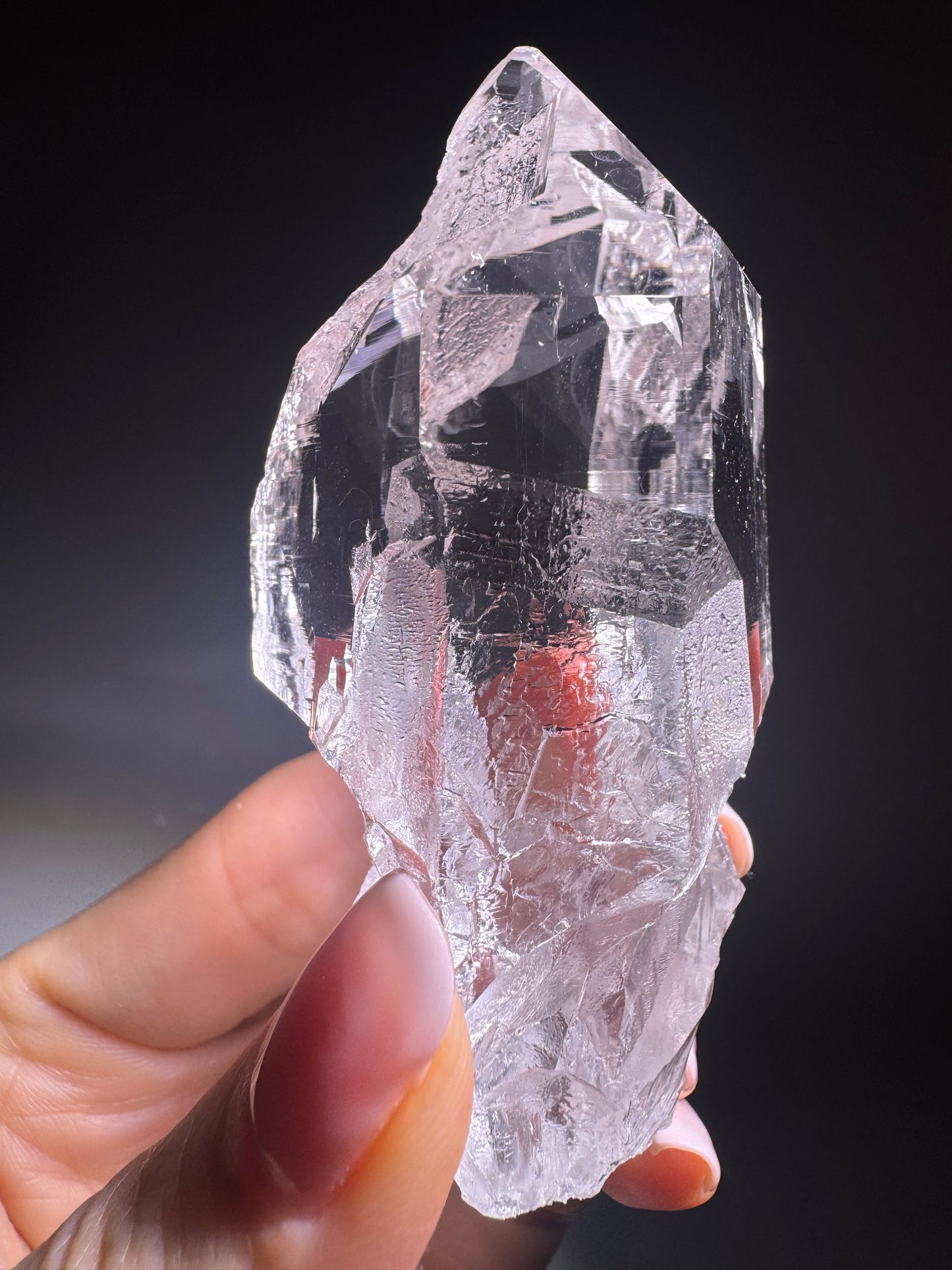 Premium Himalaya Bergkristall – 8.7 cm gläserne Hochgebirgsspitze