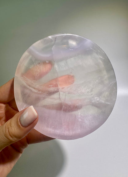 Pastellfluorit Kristallschale – 10 cm, 293 g – Sanft klärende Edelsteinschale in zarter Farbvielfalt 💜🌿
