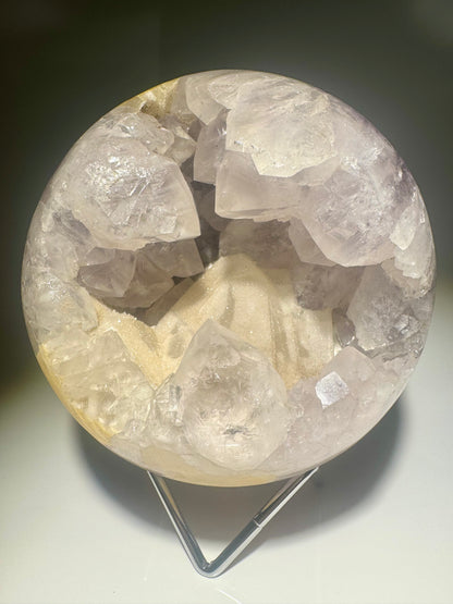 Exklusive Amethyst Kugel mit funkelndem Kalzit - 13cm, 2.5kg