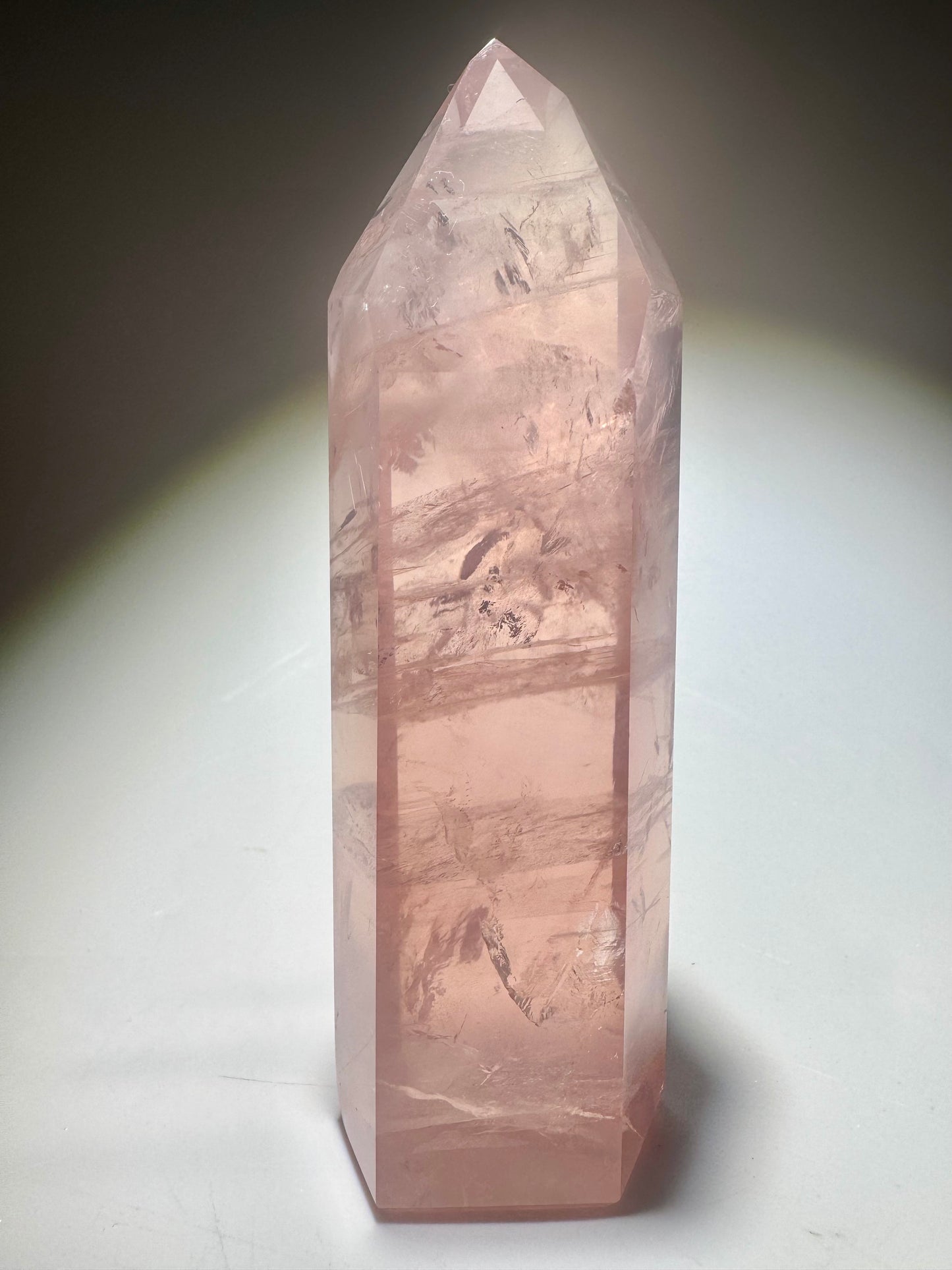 Premium Rosenquarzspitze 12.5 cm | 303 g – Seltene High-End-Qualität