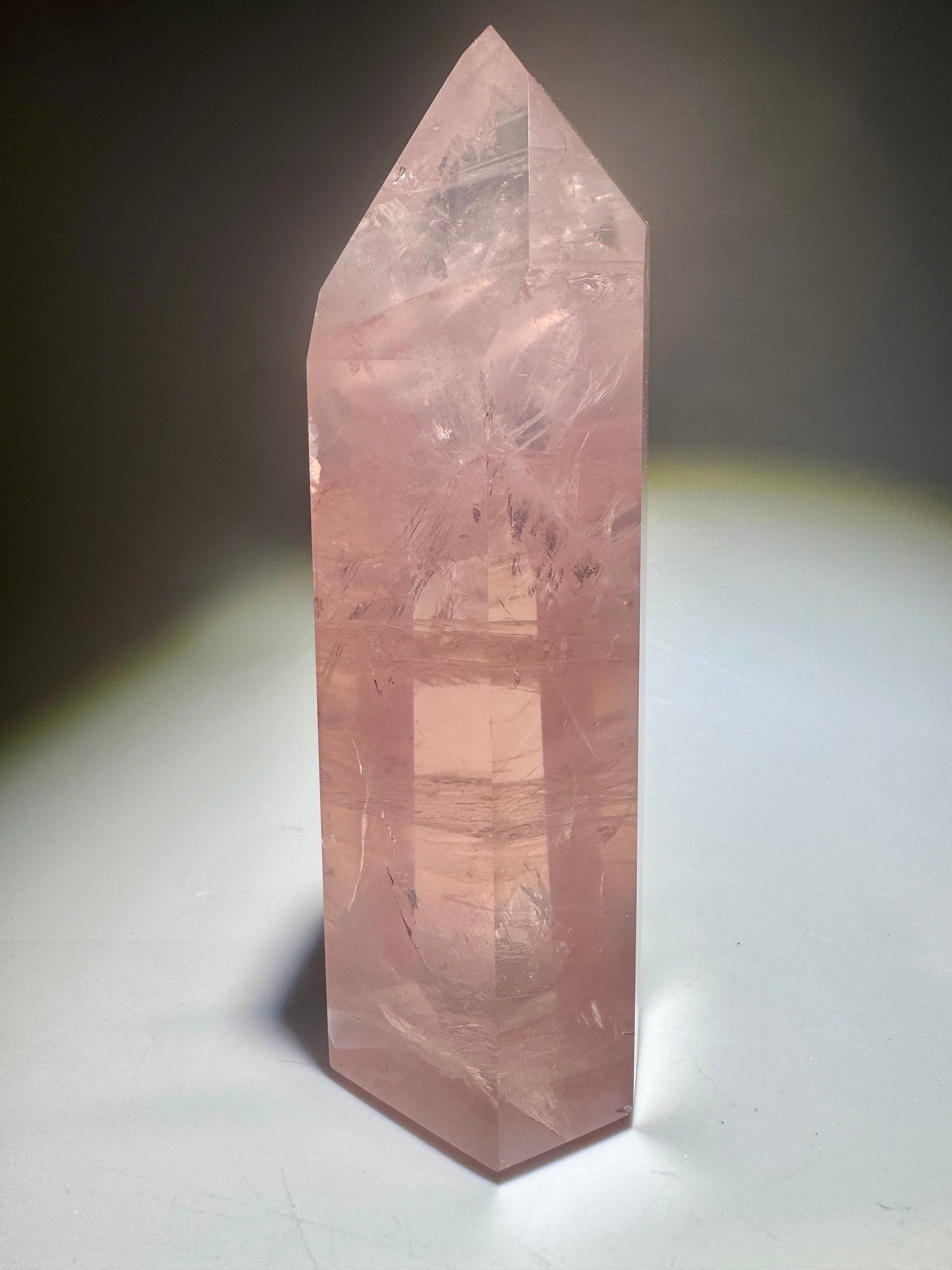 Premium Rosenquarzspitze 12.5 cm | 303 g – Seltene High-End-Qualität