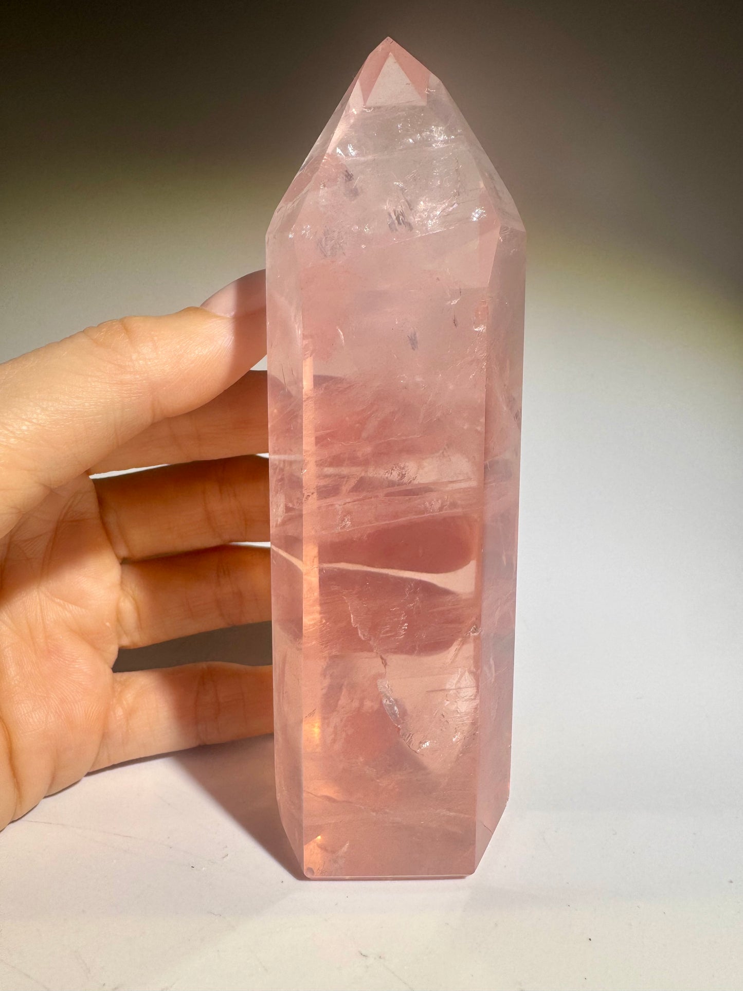 Premium Rosenquarzspitze 12.5 cm | 303 g – Seltene High-End-Qualität