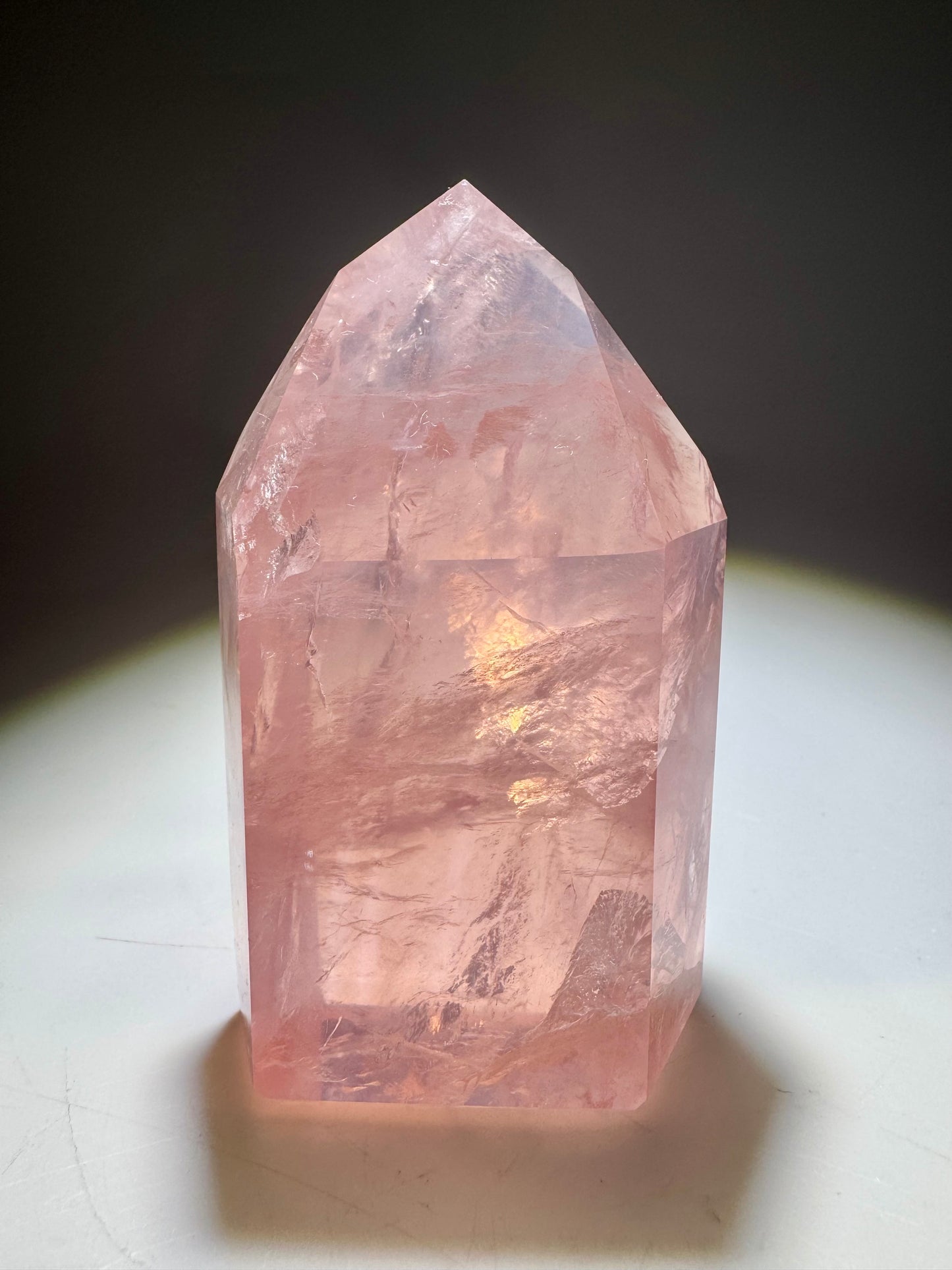 Premium Rosenquarzspitze 8 cm – 198 g | Exklusive High-End-Qualität