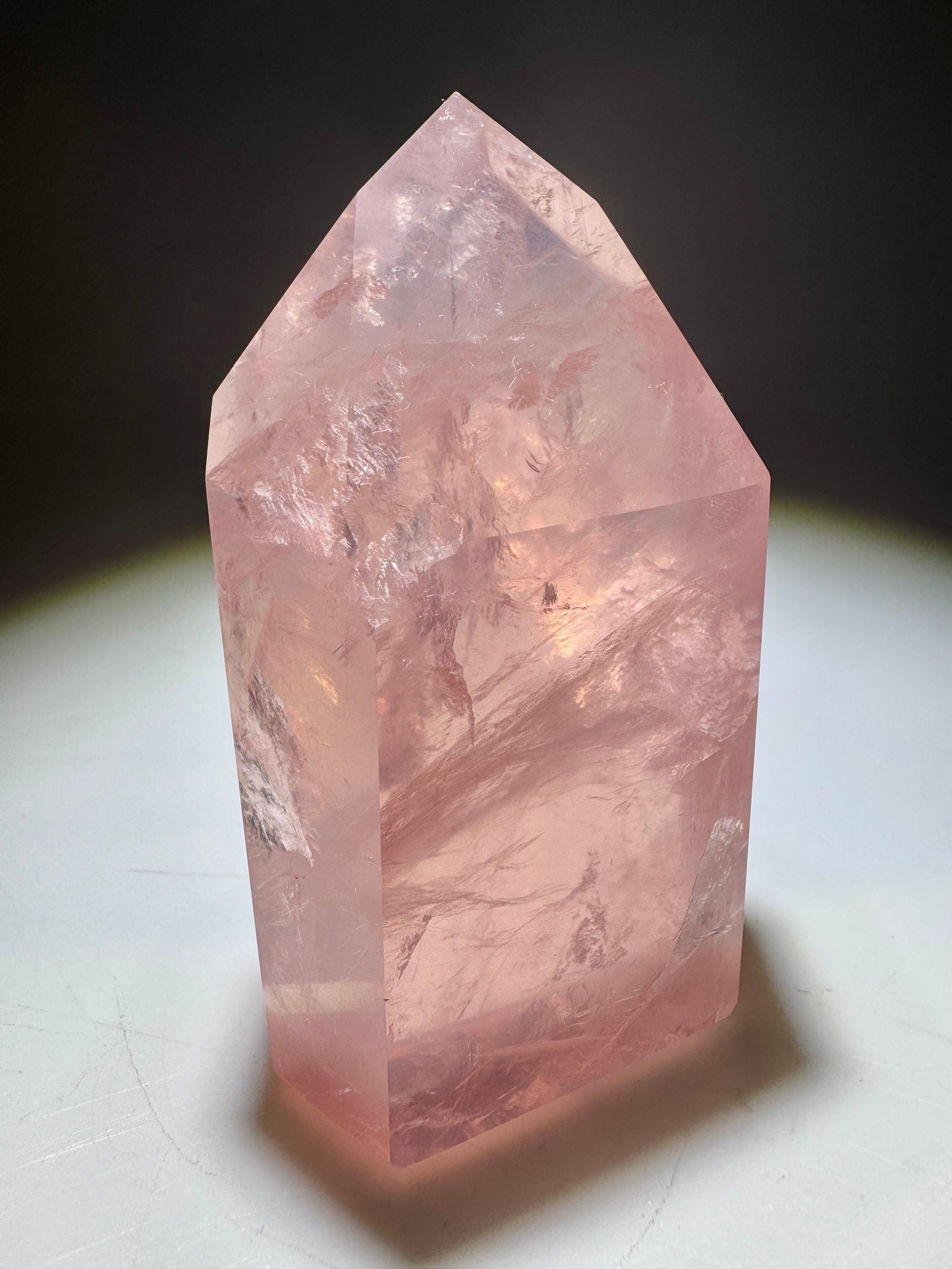 Premium Rosenquarzspitze 8 cm – 198 g | Exklusive High-End-Qualität