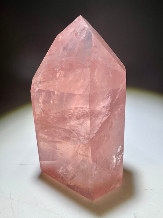 Premium Rosenquarzspitze 8 cm – 198 g | Exklusive High-End-Qualität