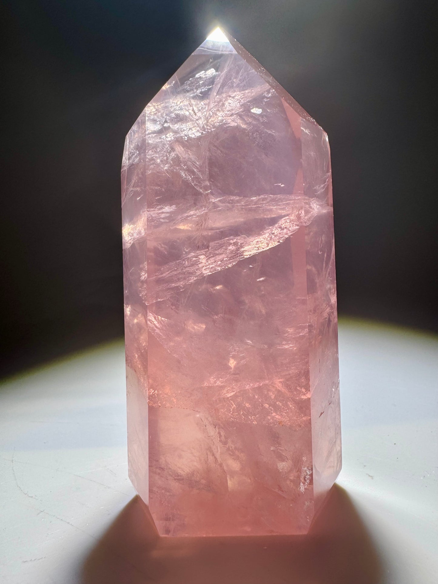 Premium Rosenquarzspitze 9.5 cm – 231 g | Exklusive High-End-Qualität