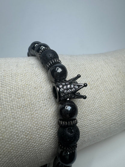 Exklusives Hämatit Armband - 18cm