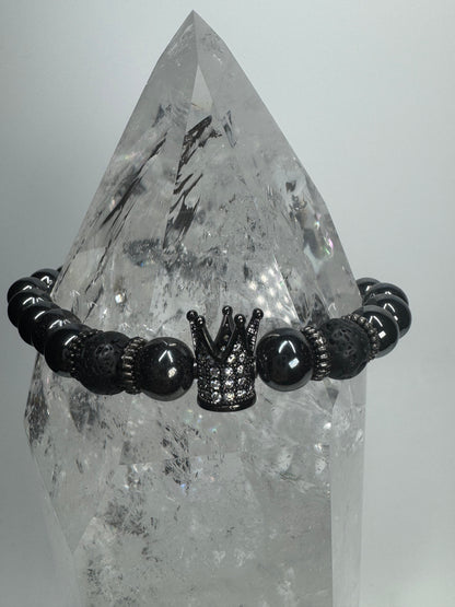 Exklusives Hämatit Armband - 18cm