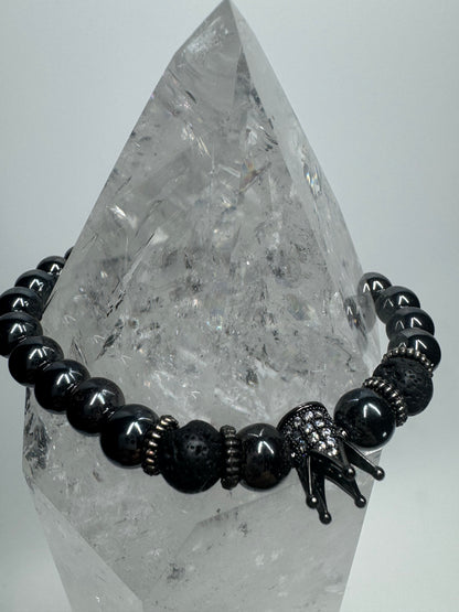 Exklusives Hämatit Armband - 18cm