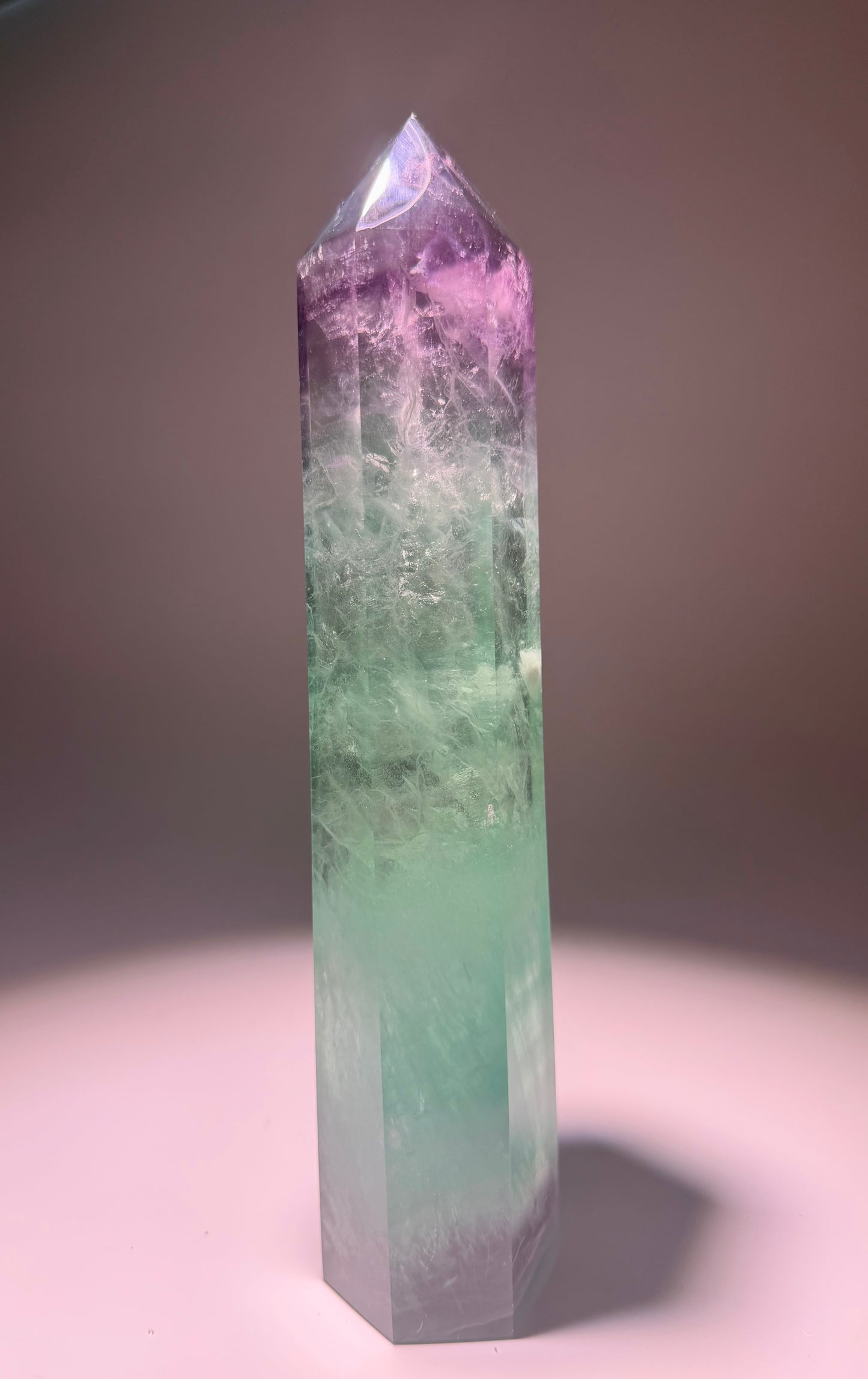 Fluorit Spitze Grün & Violett – 22 cm | 855 g | A-Qualität aus Brasilien
