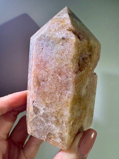 Schöne Pink Amethyst Spitze  – zart, funkelnd & kraftvoll 💖 - 10.3cm, 541g