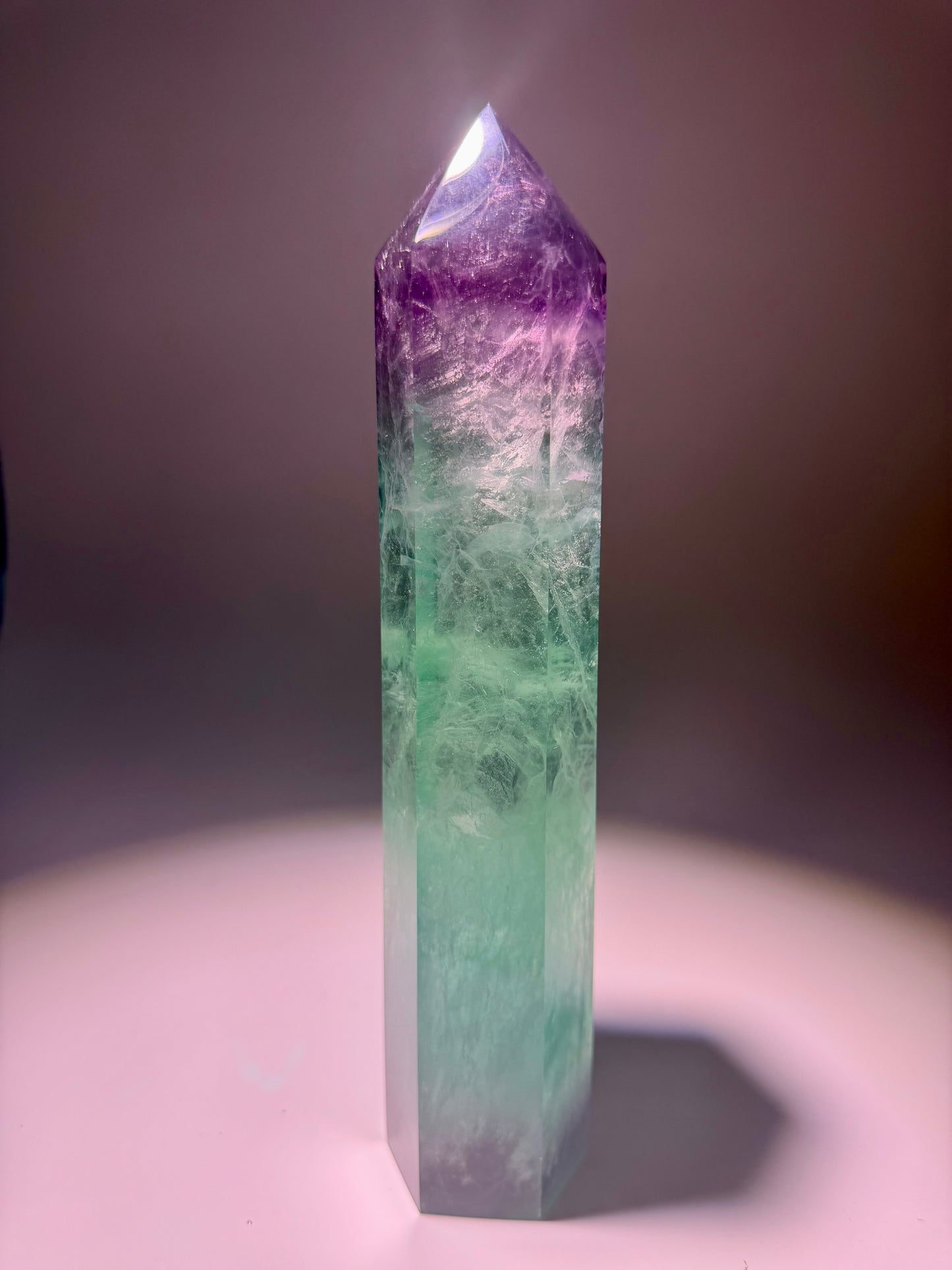 Fluorit Spitze Grün & Violett – 22 cm | 855 g | A-Qualität aus Brasilien