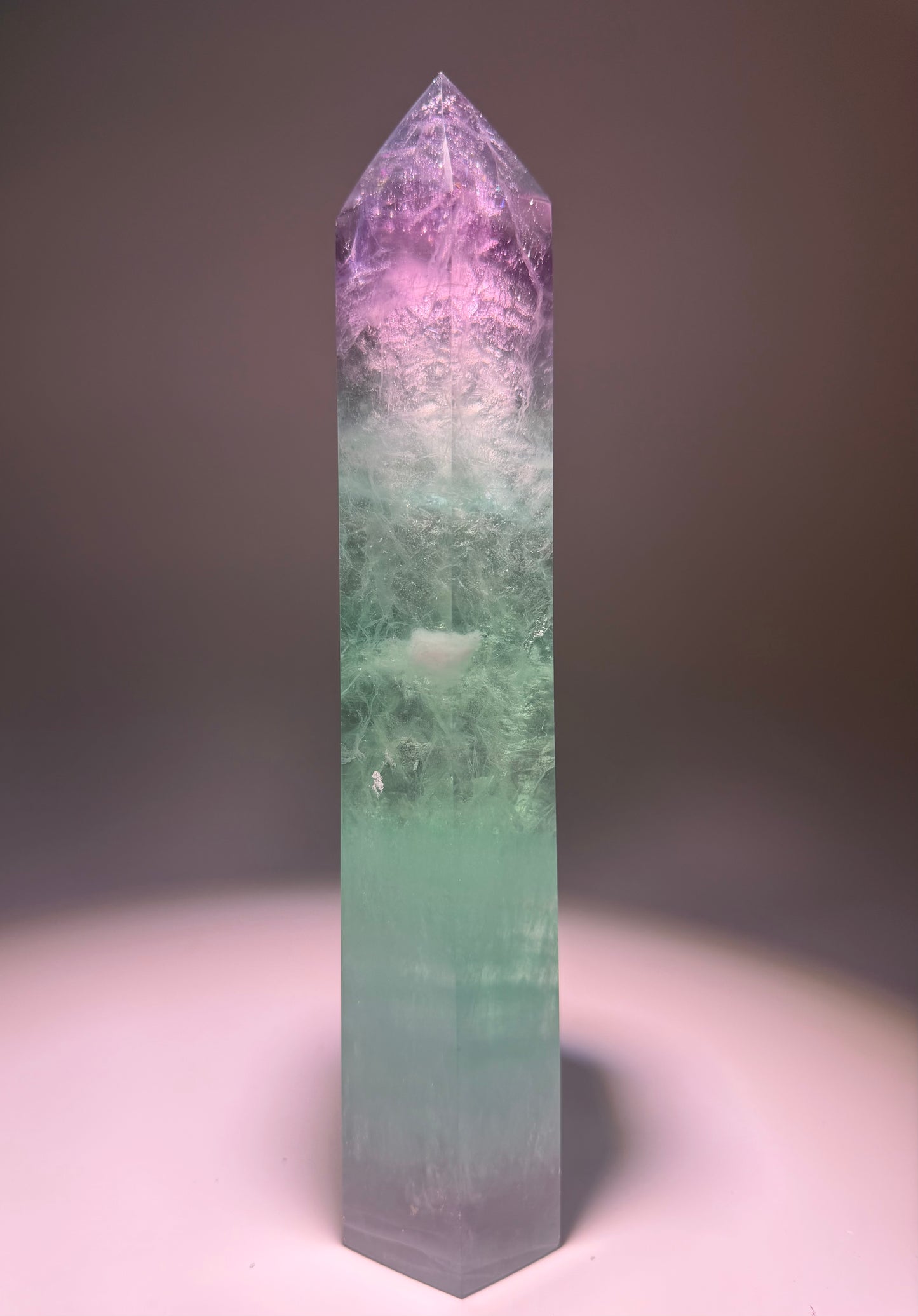 Fluorit Spitze Grün & Violett – 22 cm | 855 g | A-Qualität aus Brasilien