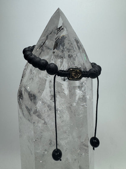 Lavastein-Armband (grössenverstellbar) - 18cm