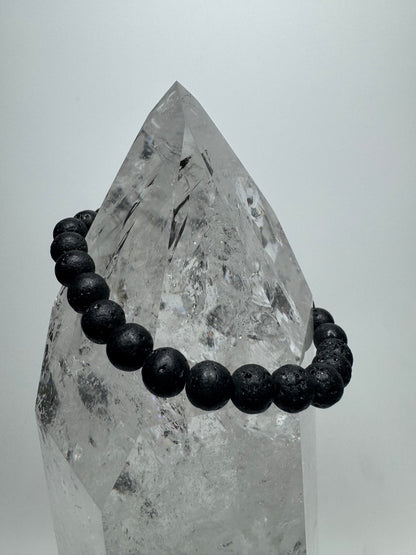 simples Lavastein-Armband  - ca. 20cm