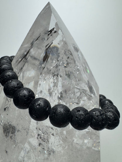 simples Lavastein-Armband  - ca. 20cm
