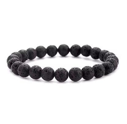 simples Lavastein-Armband  - ca. 20cm
