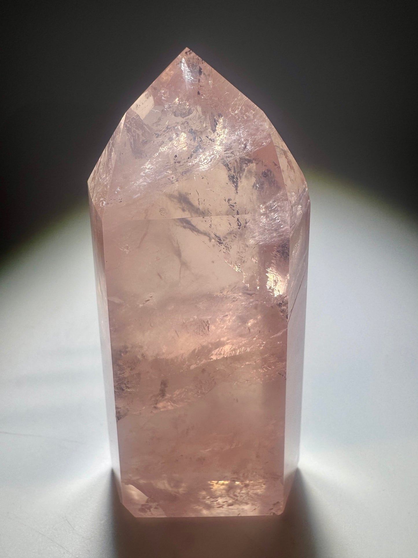 Premium Rosenquarzspitze 11.5 cm – 303 g | Exklusive High-End-Qualität