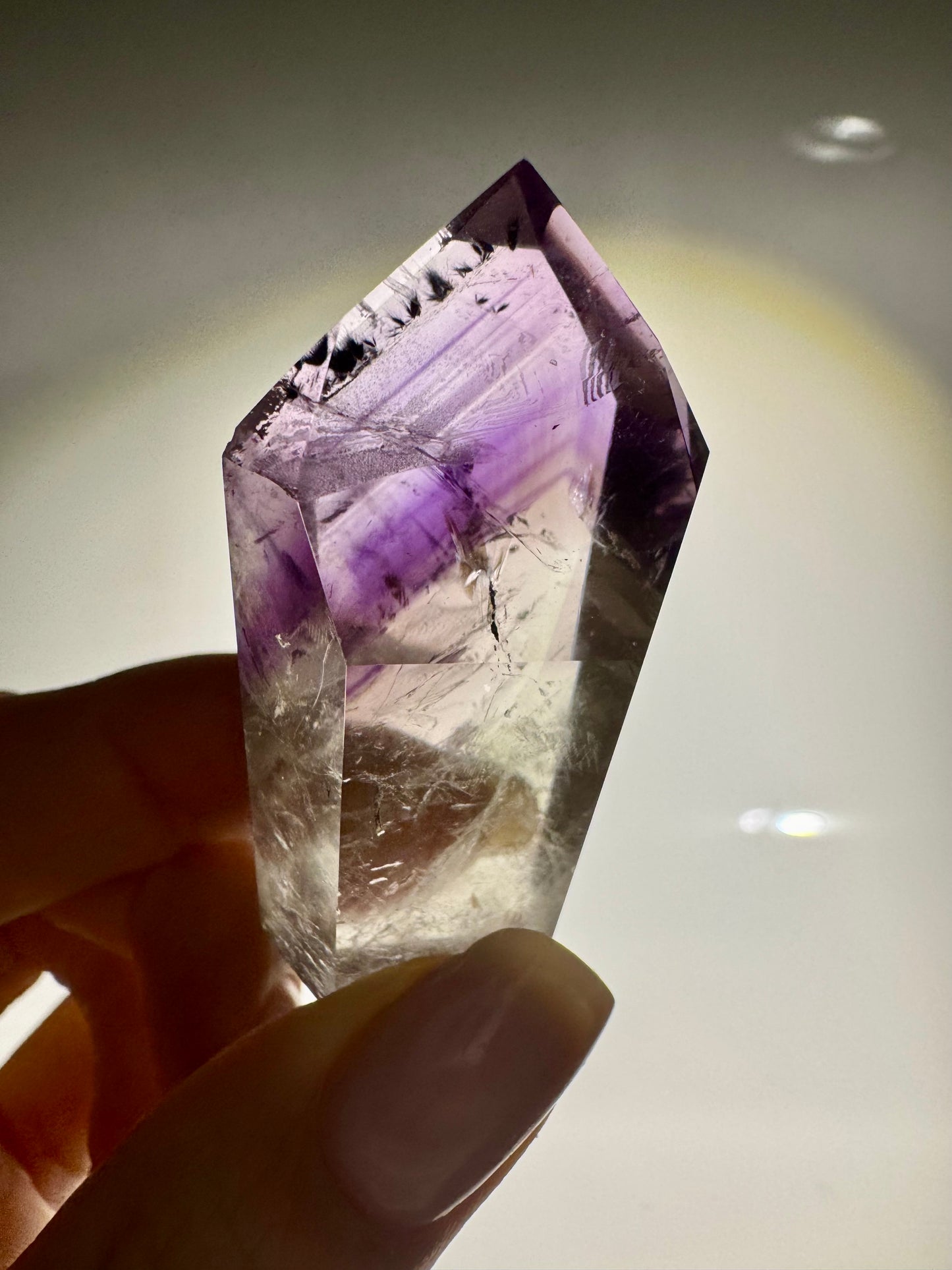 Ametrin 5 cm – Extra klar mit Phantomen & Hollandit-Einschlüsse Brasilien