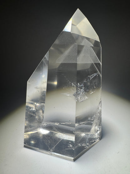 Traumhafte komplett klare Phantom-Quarz-Spitze 💎 - 8.5cm, 236g
