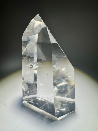 Traumhafte komplett klare Phantom-Quarz-Spitze 💎 - 8.5cm, 236g