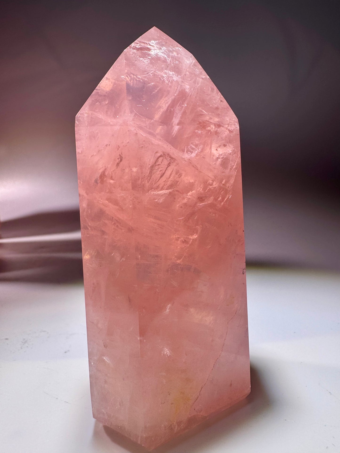 AAA Rosenquarz Spitze Brasilien – Extra Pink Kristall 9.7 cm