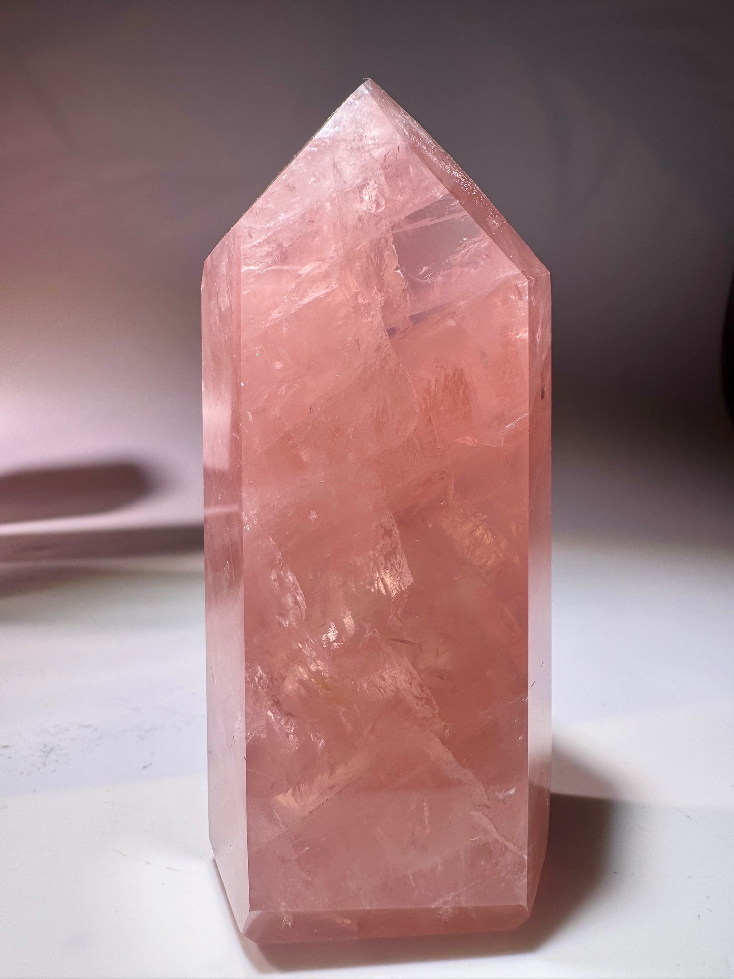 AAA Rosenquarz Spitze Brasilien – Extra Pink Kristall 9.7 cm