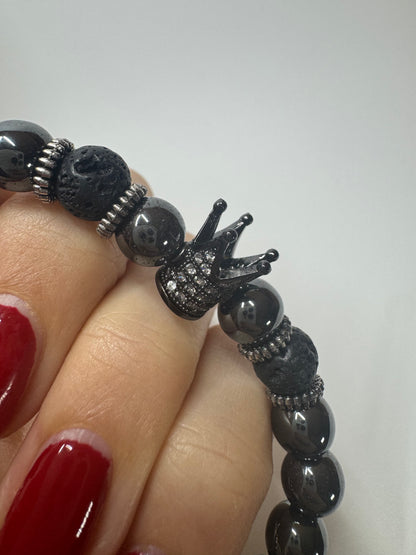 Hämatit Armband 👑 - ca. 18cm