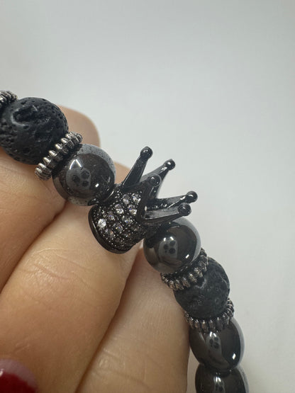 Hämatit Armband 👑 - ca. 18cm