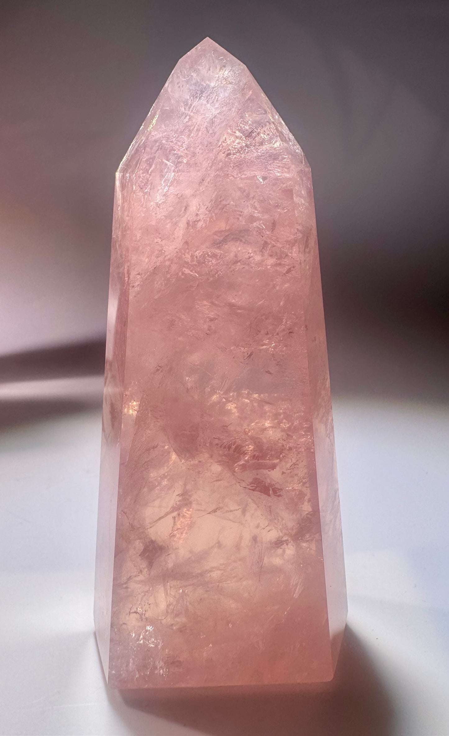 Premium Rosenquarz Spitze Brasilien – Extra Pink 10.5 cm