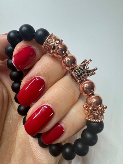 Onyx Armband 👑 - ca. 16cm