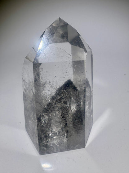 Schwarze Phantom Lemurian Spitze (ultra klar) 🖤 - 5.6cm, 85g