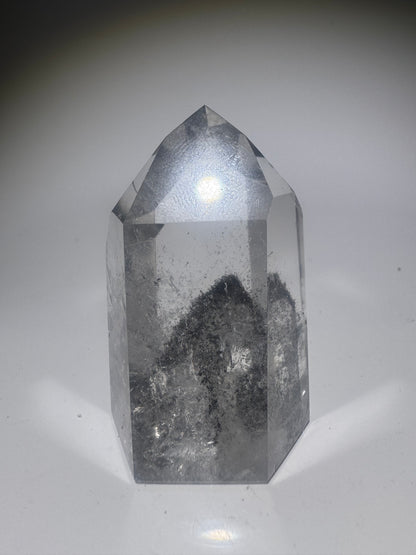 Schwarze Phantom Lemurian Spitze (ultra klar) 🖤 - 5.6cm, 85g