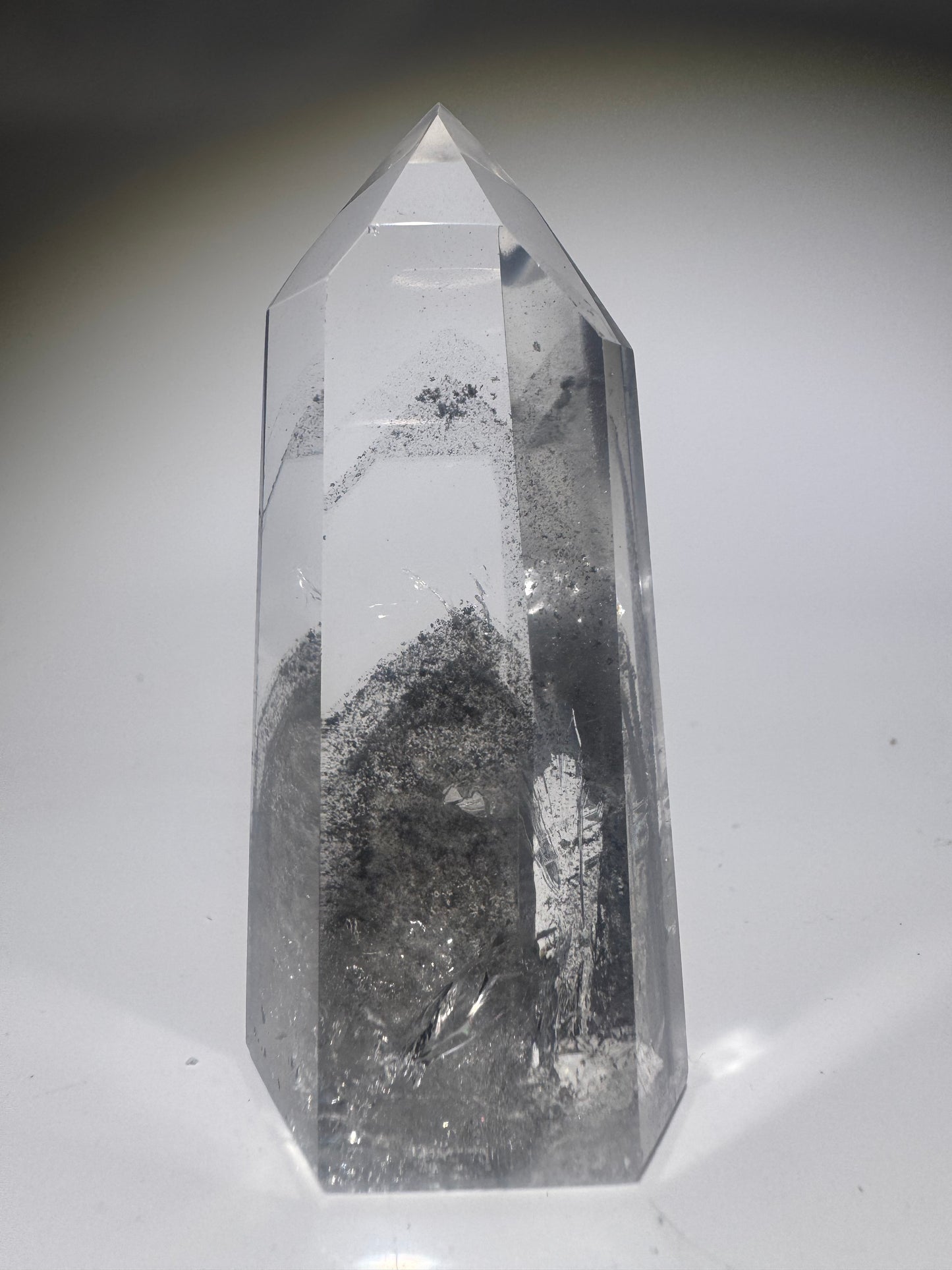 Schwarzer Phantom Lemurian Kristall (ultra klar) 🖤 - 7.2cm, 83g
