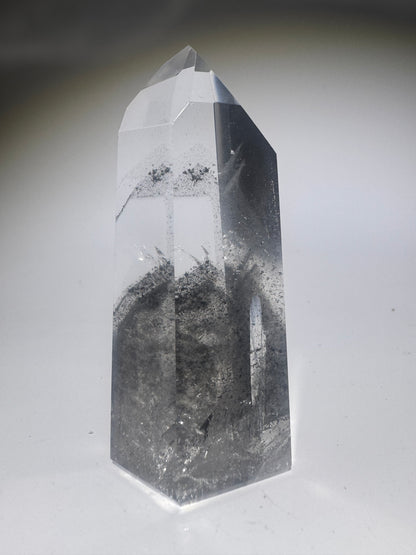 Schwarzer Phantom Lemurian Kristall (ultra klar) 🖤 - 7.2cm, 83g
