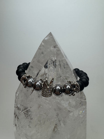 Onyx Armband 👑 - ca. 16cm