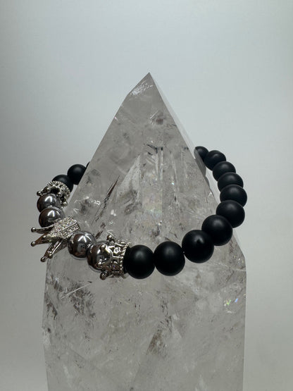 Onyx Armband 👑 - ca. 16cm