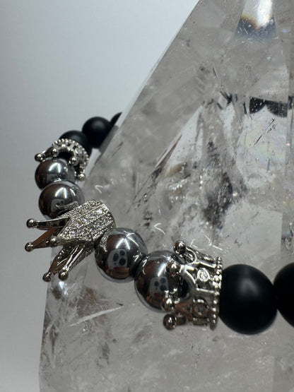 Onyx Armband 👑 - ca. 16cm
