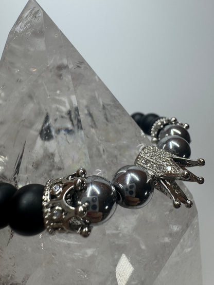 Onyx Armband 👑 - ca. 16cm